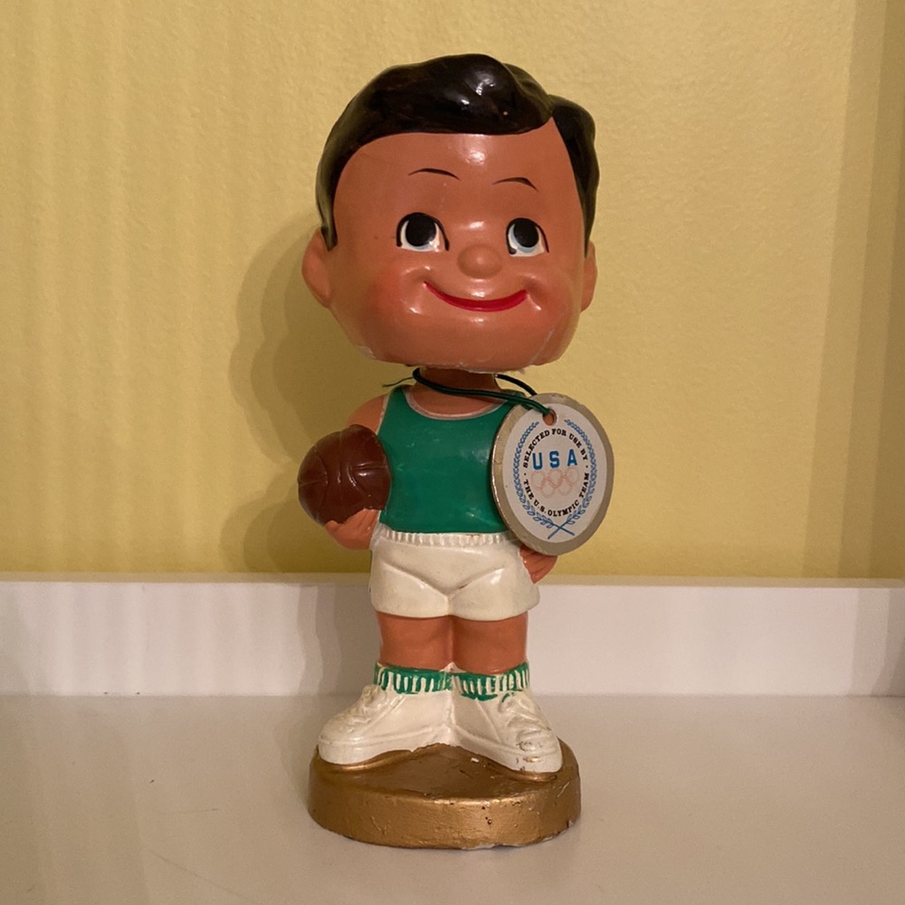 Vintage 70s USA Olympic Team Basketball Player Bobblehead